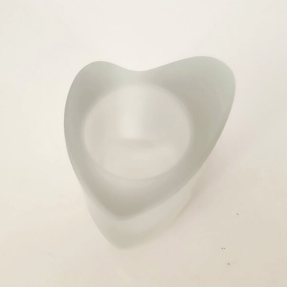 Heart-Shaped Art Glass Votive Candle Holder Valentine's Day - Picture 4 of 16